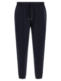 Brunello Cucinelli Tapered Cotton-Blend Joggers — Navy
