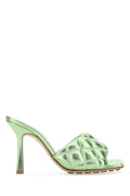 Bottega Veneta Quilted Nappa Leather Sandal — Green