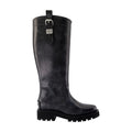 Ganni Studded Leather Boot — Gray