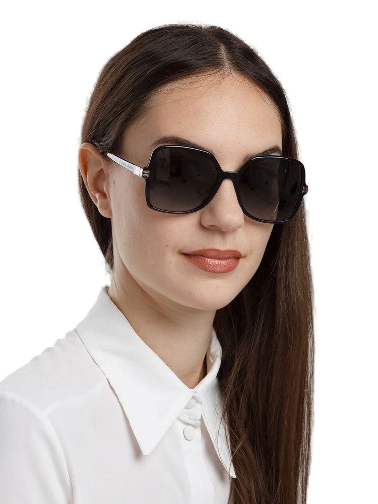 Marc Jacobs MJ Acetate Square Sunglasses — Black