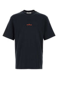 Stone Island Logo-Embroidered Cotton T-Shirt — Navy