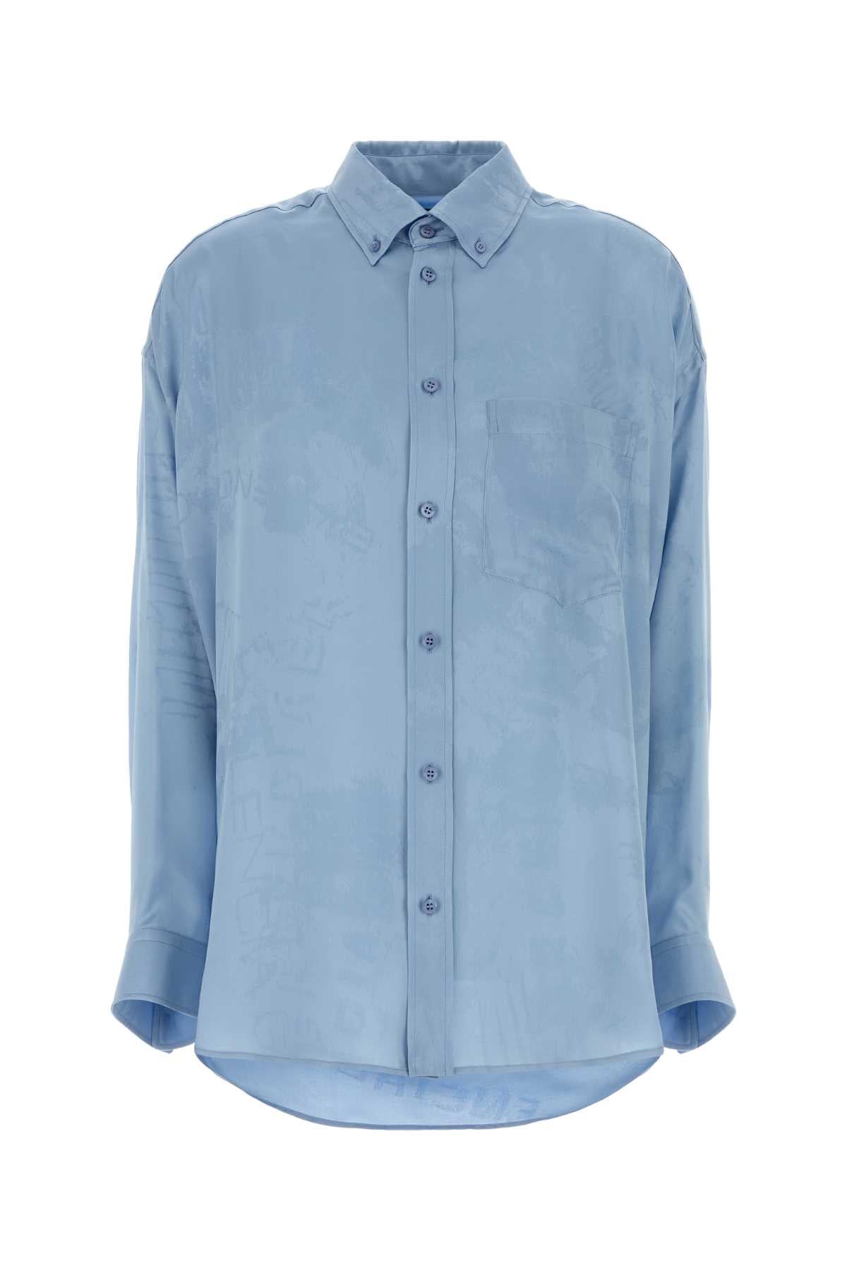 Balenciaga 100% Silk Shirt — Blue
