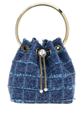 Jimmy Choo Denim Drawstring Bucket Bag — Blue