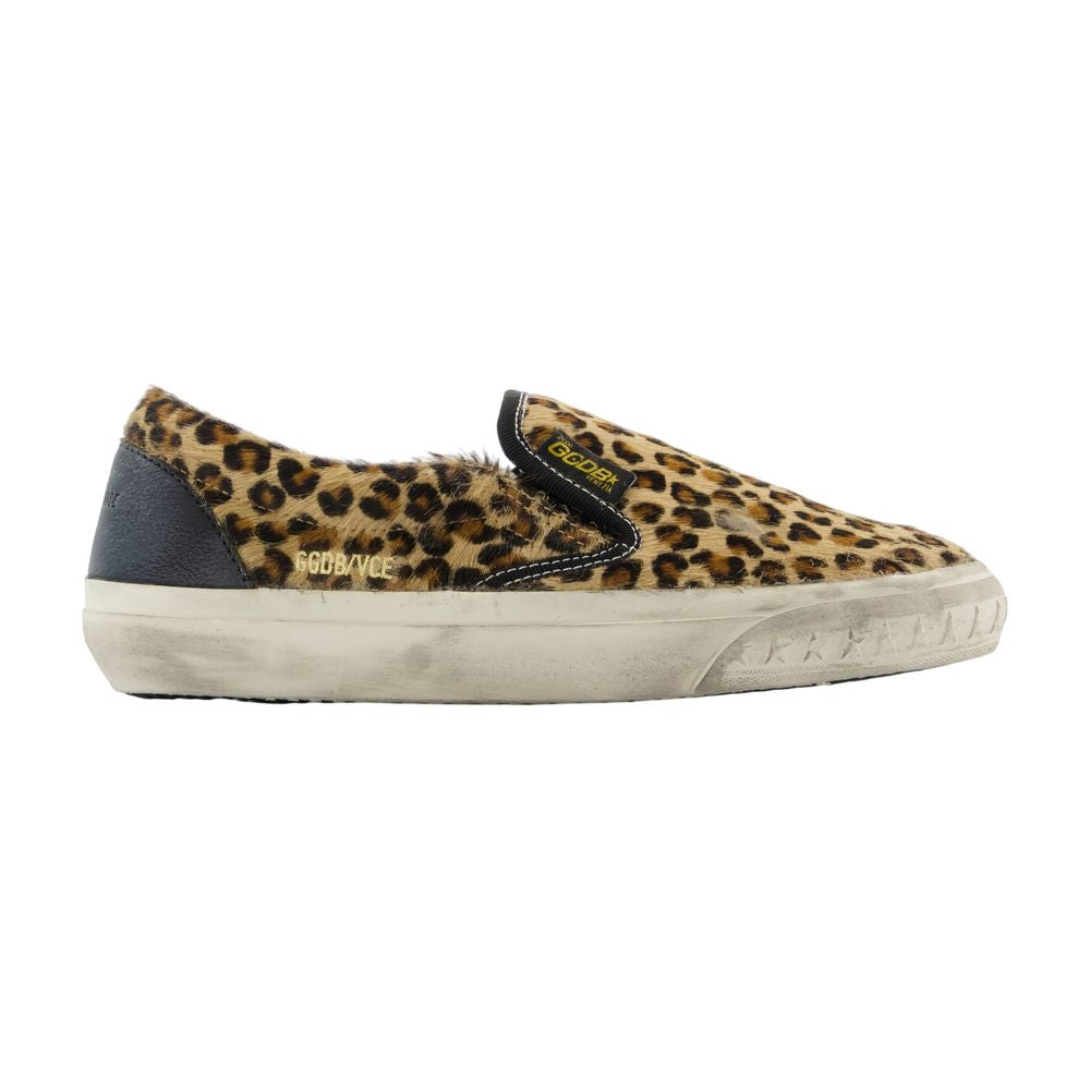 Golden Goose Deluxe Brand Leopard Print Calfskin Sneaker — Multicolor
