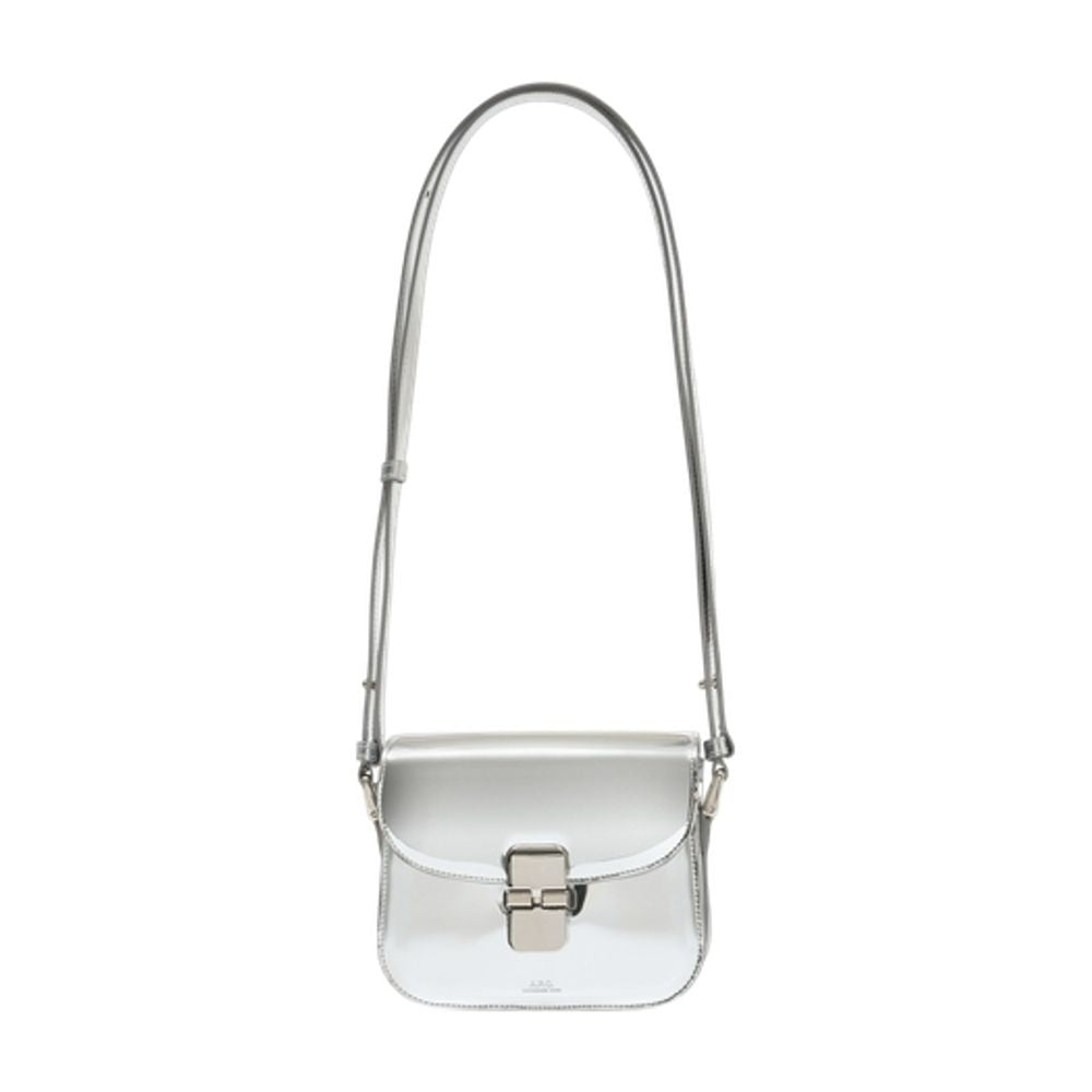 A.P.C. Grace Mini Crossbody Bag — Silver