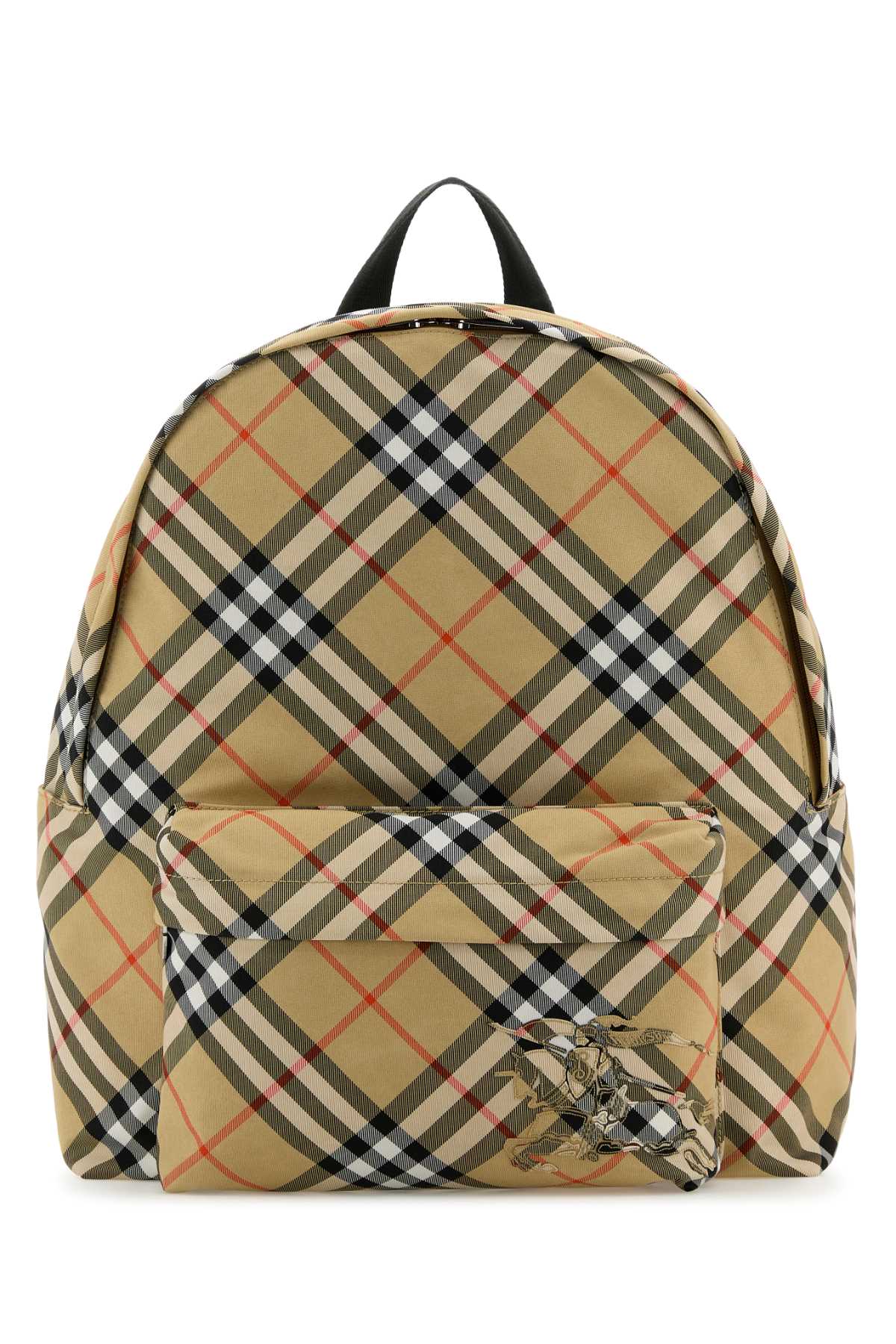 Burberry Burberry Check Canvas Backpack — Beige