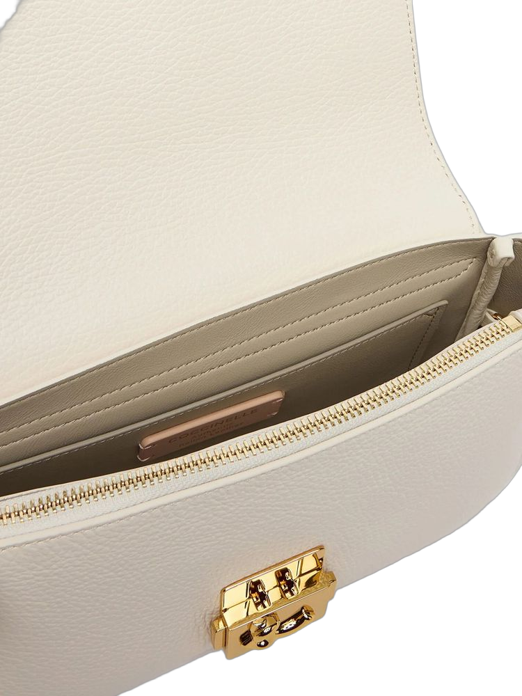Coccinelle C-Me Lock Shoulder Bag — White