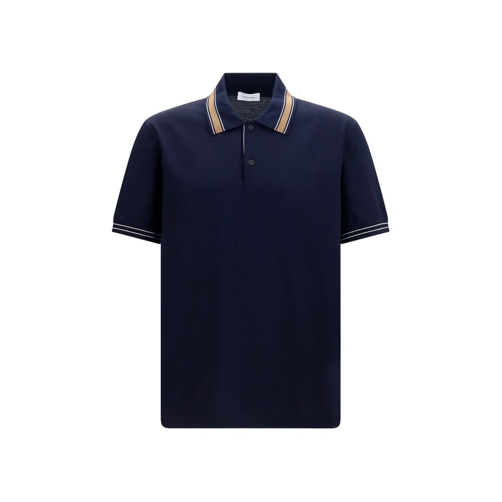 Ferragamo Cotton Piqué Polo Shirt — Navy