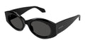 Azzedine Alaia AA0080S Black Acetate Oval Sunglasses — Black