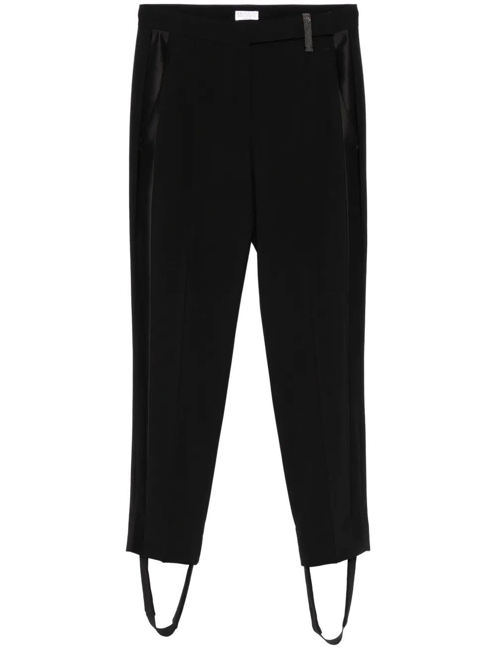 Brunello Cucinelli Virgin Wool Tailored Trousers — Black