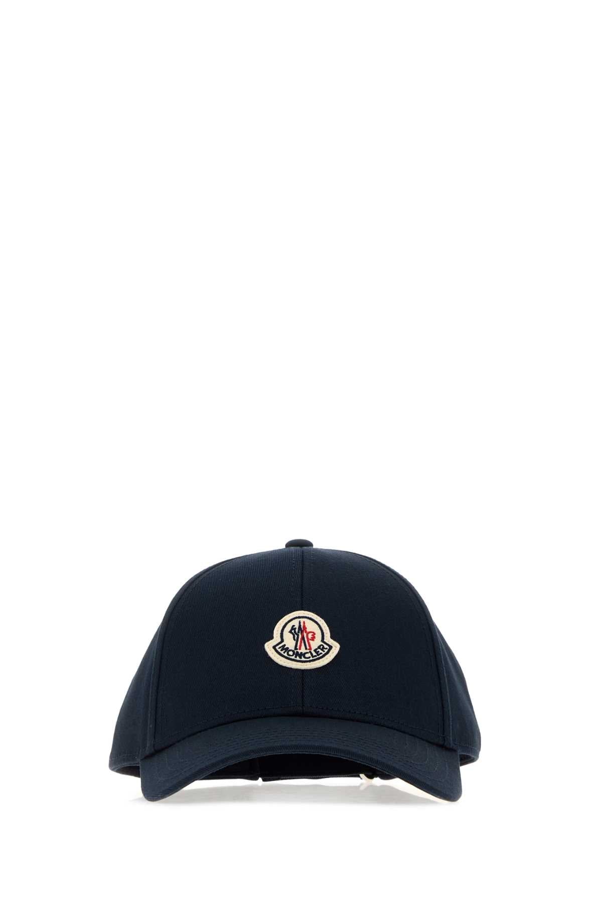 Moncler BASEBALL Cotton Baseball Cap — Navy