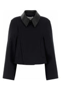 Givenchy Wool-Blend Cropped Jacket — Black