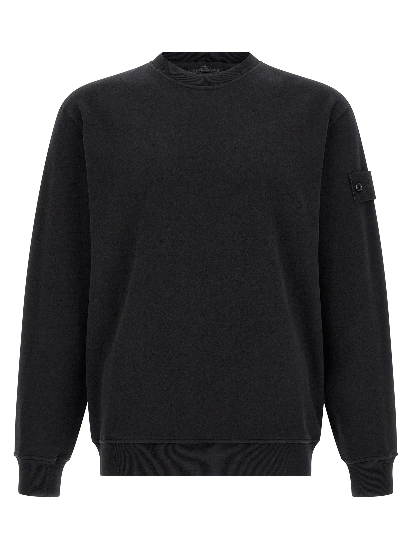 Stone Island Organic Cotton Sweatshirt — Black