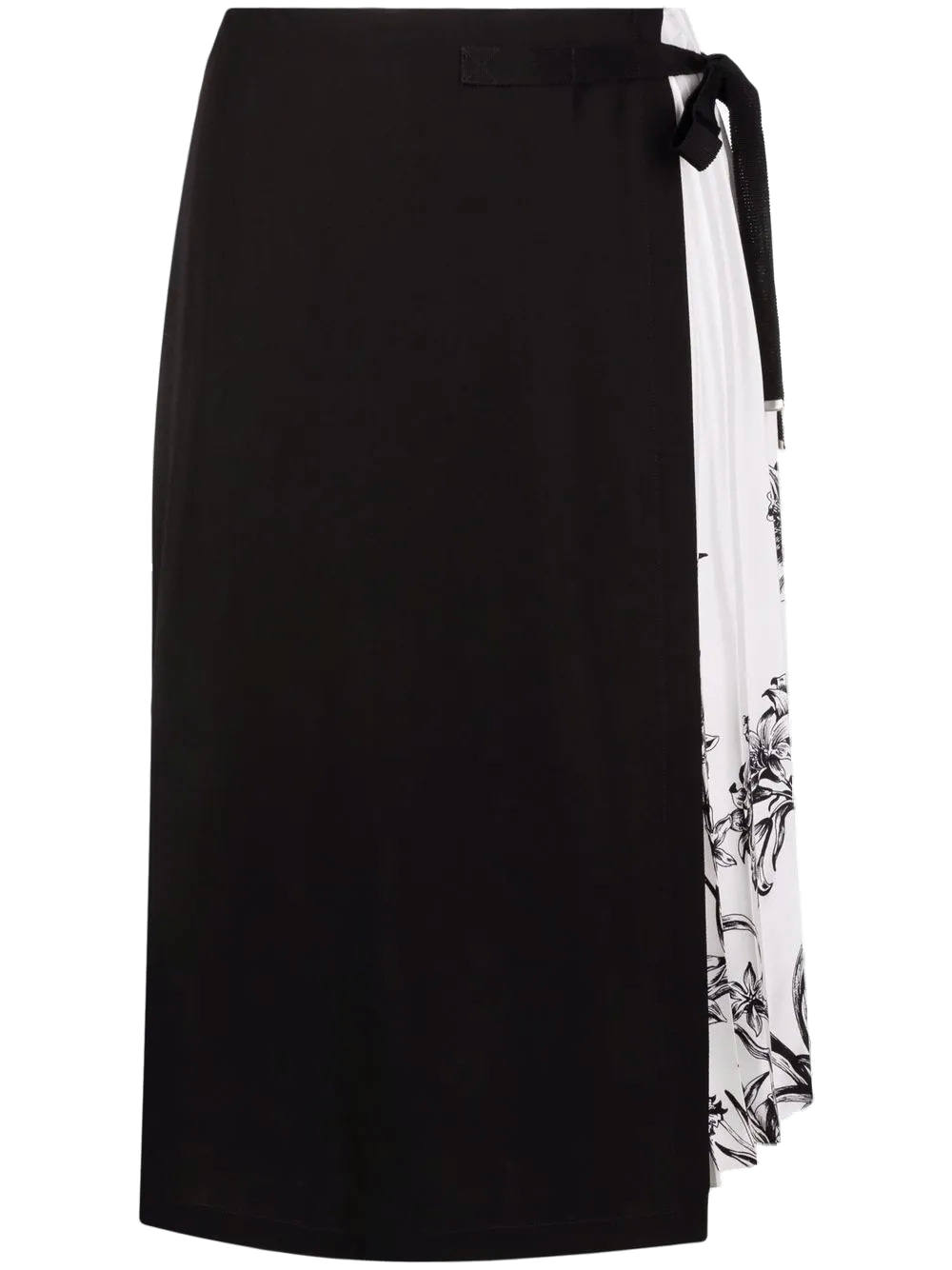 Ferragamo Pleated Silk Skirt — Black