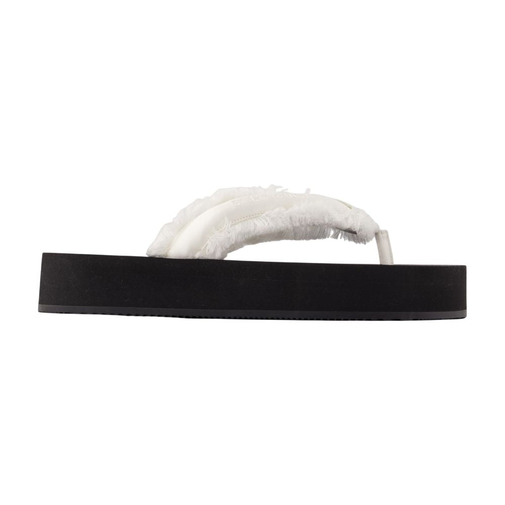Balenciaga Jet Lag Micro Sandals — White