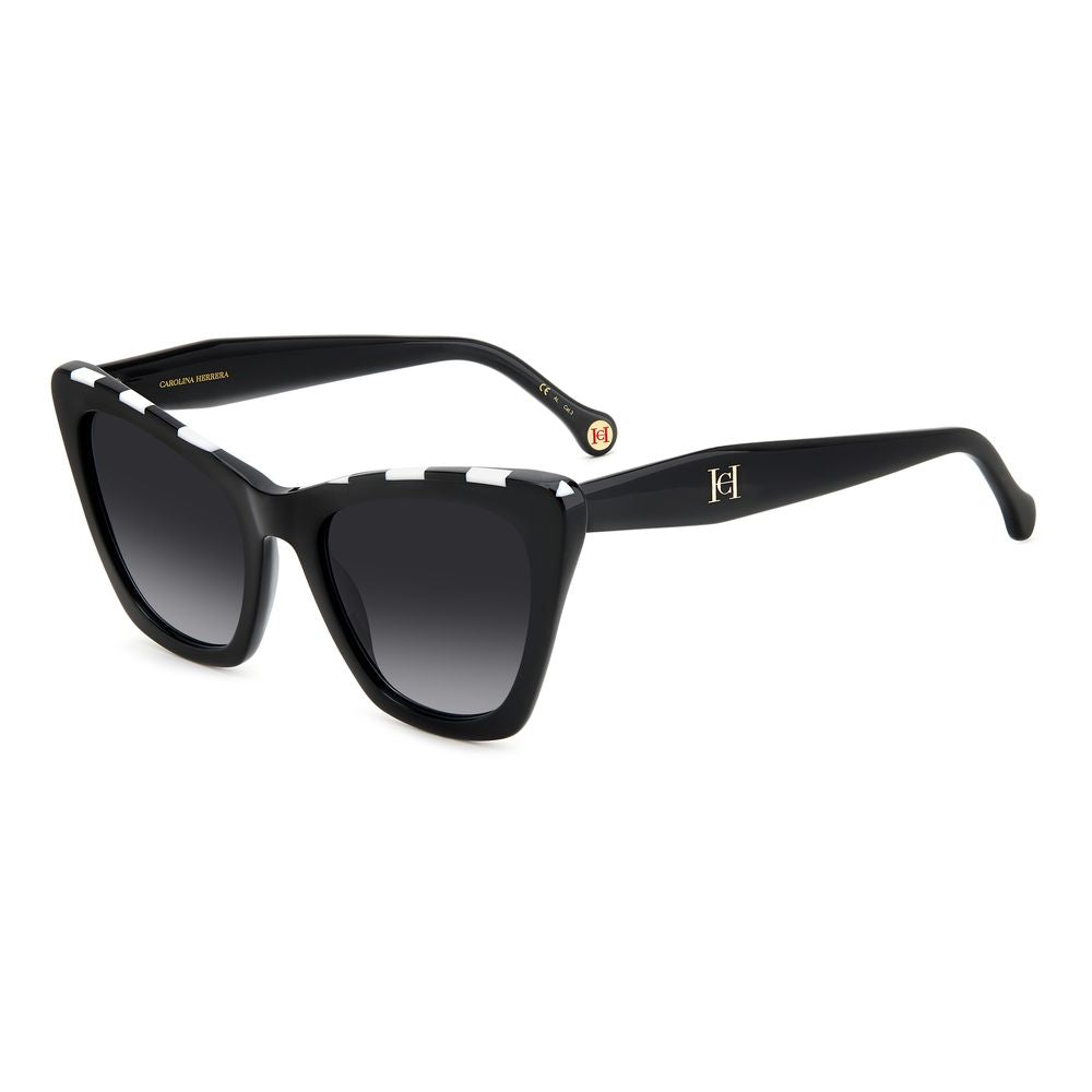 Carolina Herrera CHHER0129S80SAC Acetate Cat-Eye Sunglasses — Black