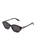Furla SFUB31 Oval Acetate Frame Sunglasses — Black