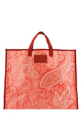 Etro Paisley Jacquard Tote Bag — Red