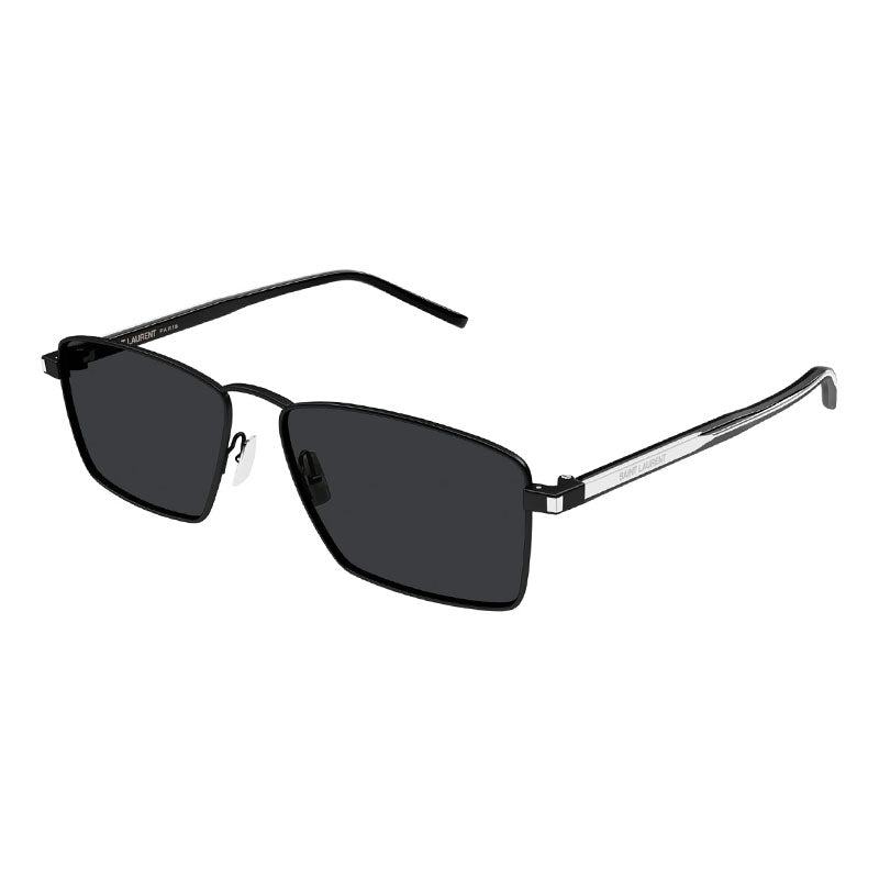 Saint Laurent SL700001 Metal Rectangle Sunglasses — Silver