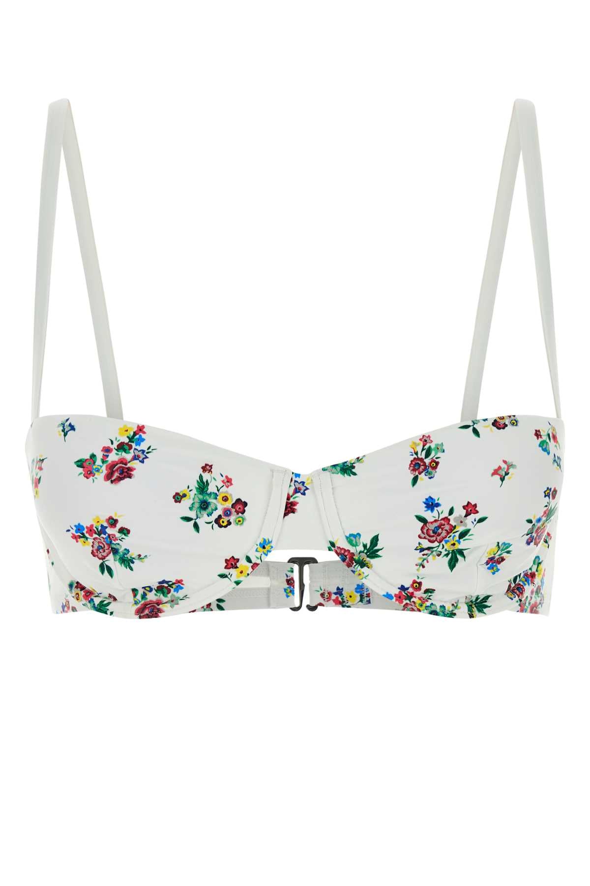 Tory Burch Fiori Bikini Top — White