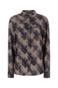 Dries Van Noten Argyle Viscose Shirt — Purple