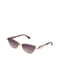 Ana Hickmann AH3347 Cat-Eye Metal Sunglasses — Gold