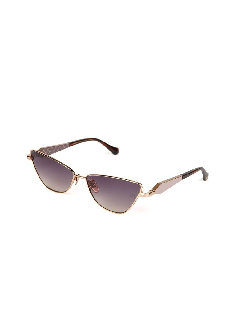 Ana Hickmann AH3347 Cat-Eye Metal Sunglasses — Gold