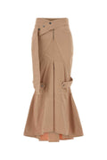 Blumarine Canvas Skirt — Beige