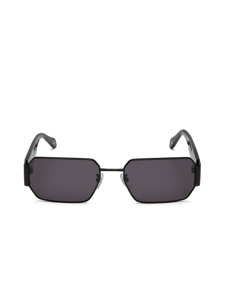 Just Cavalli SJC199 Stainless Steel Rectangle Sunglasses — Black