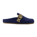 Burberry Cotton Mule Slipper — Navy
