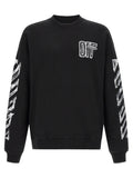 Sudadera de algodón con logo bordado Off-White — Negro
