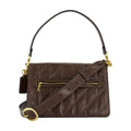 Coach Quilted Cowhide Shoulder Bag — Brown