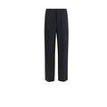 Prada Wide-Leg Technical Canvas Trousers — Black