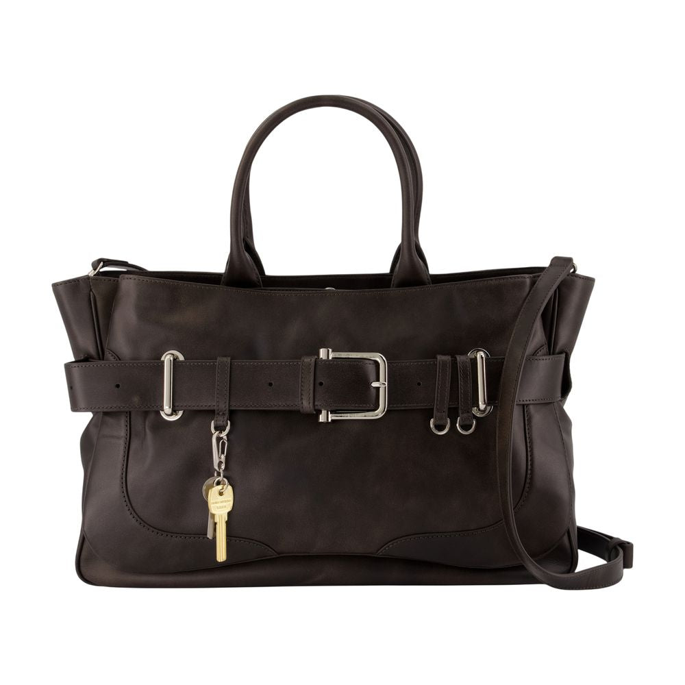 Osoi Brocle Top Handle Bag — Brown