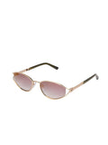 Ana Hickmann AH3355 Gradient Pink Lens Sunglasses — Gold