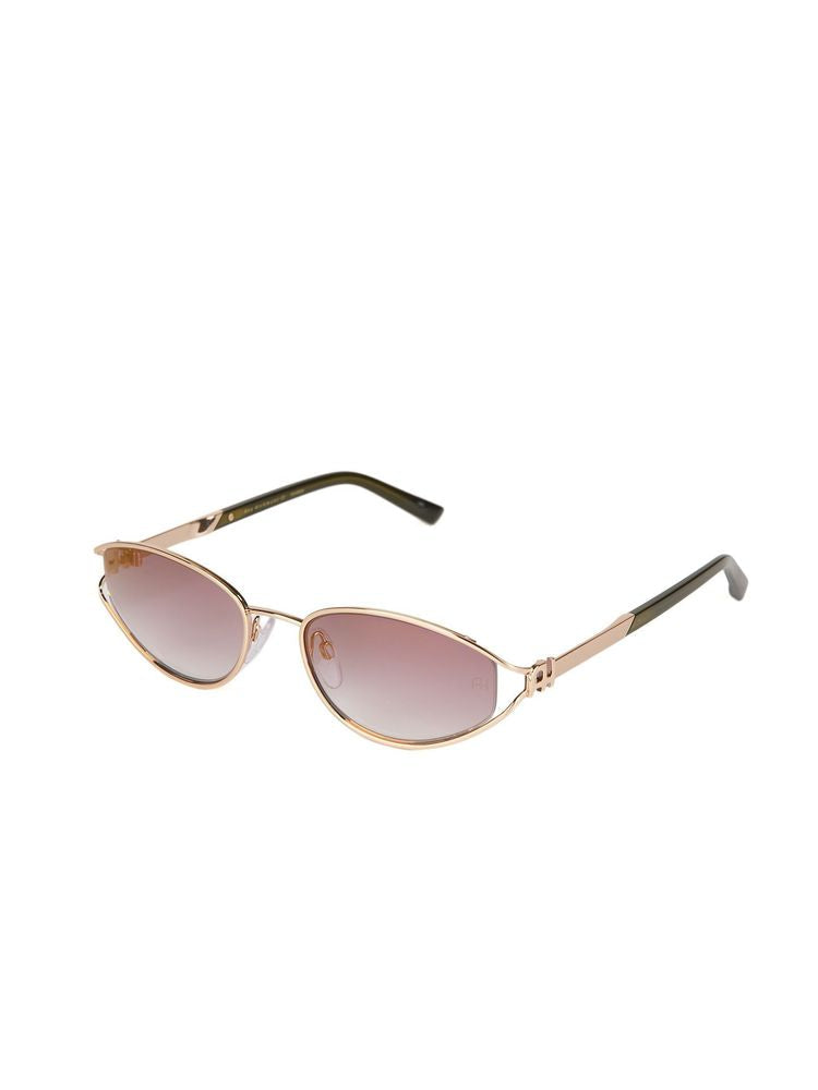 Ana Hickmann AH3355 Gradient Pink Lens Sunglasses — Gold