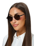 Just Cavalli SJC181 Smoke Gradient Round Sunglasses — Black