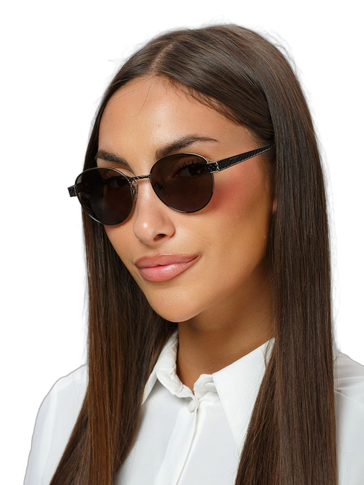 Just Cavalli SJC181 Smoke Gradient Round Sunglasses — Black
