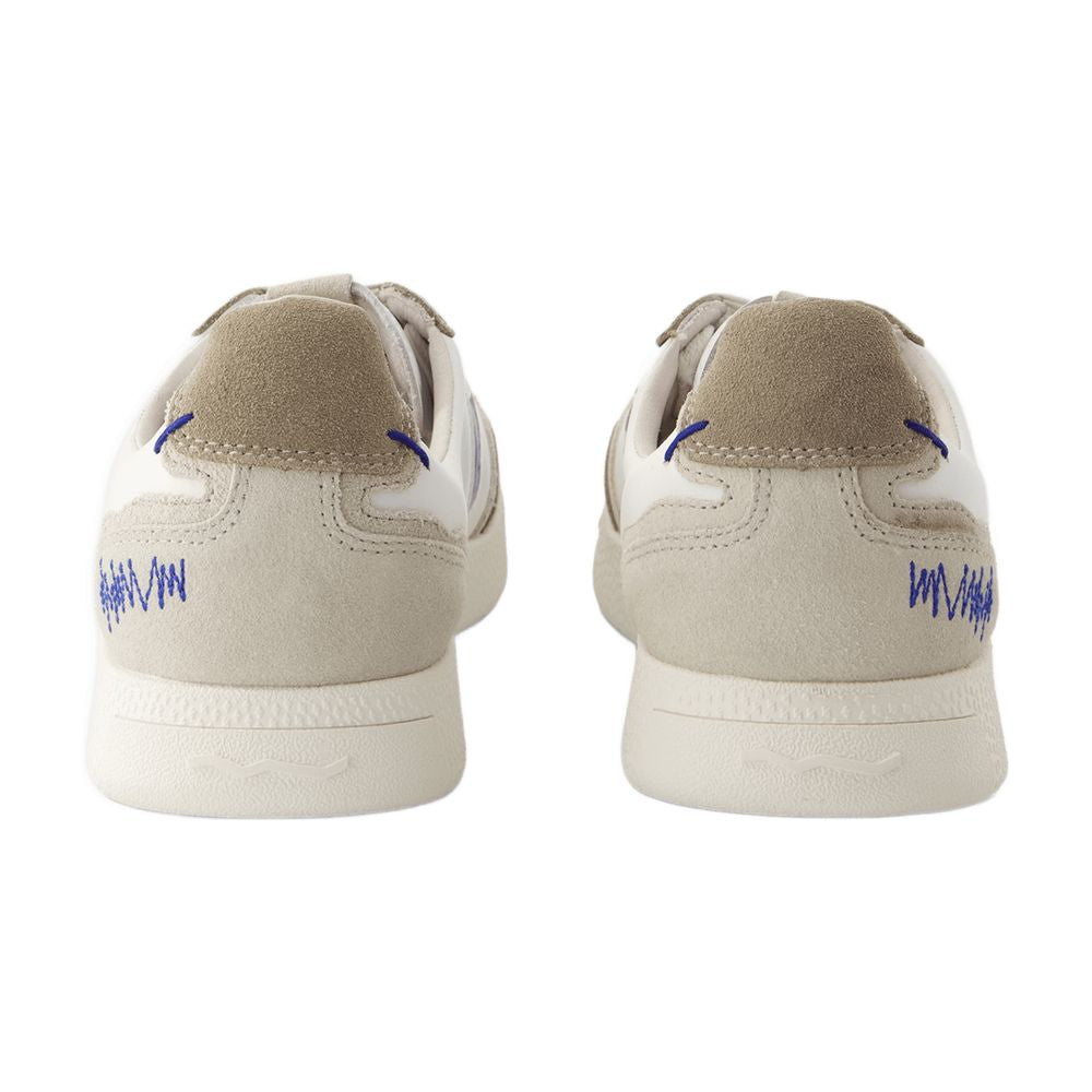 Ader Error Leather Mixed-Material Sneaker — White