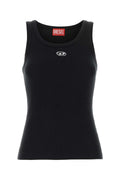 Diesel Stretch Cotton Tank Top — Black