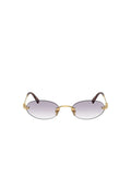 Miu Miu A54S Metal Oval with Gradient Lenses Sunglasses — Purple