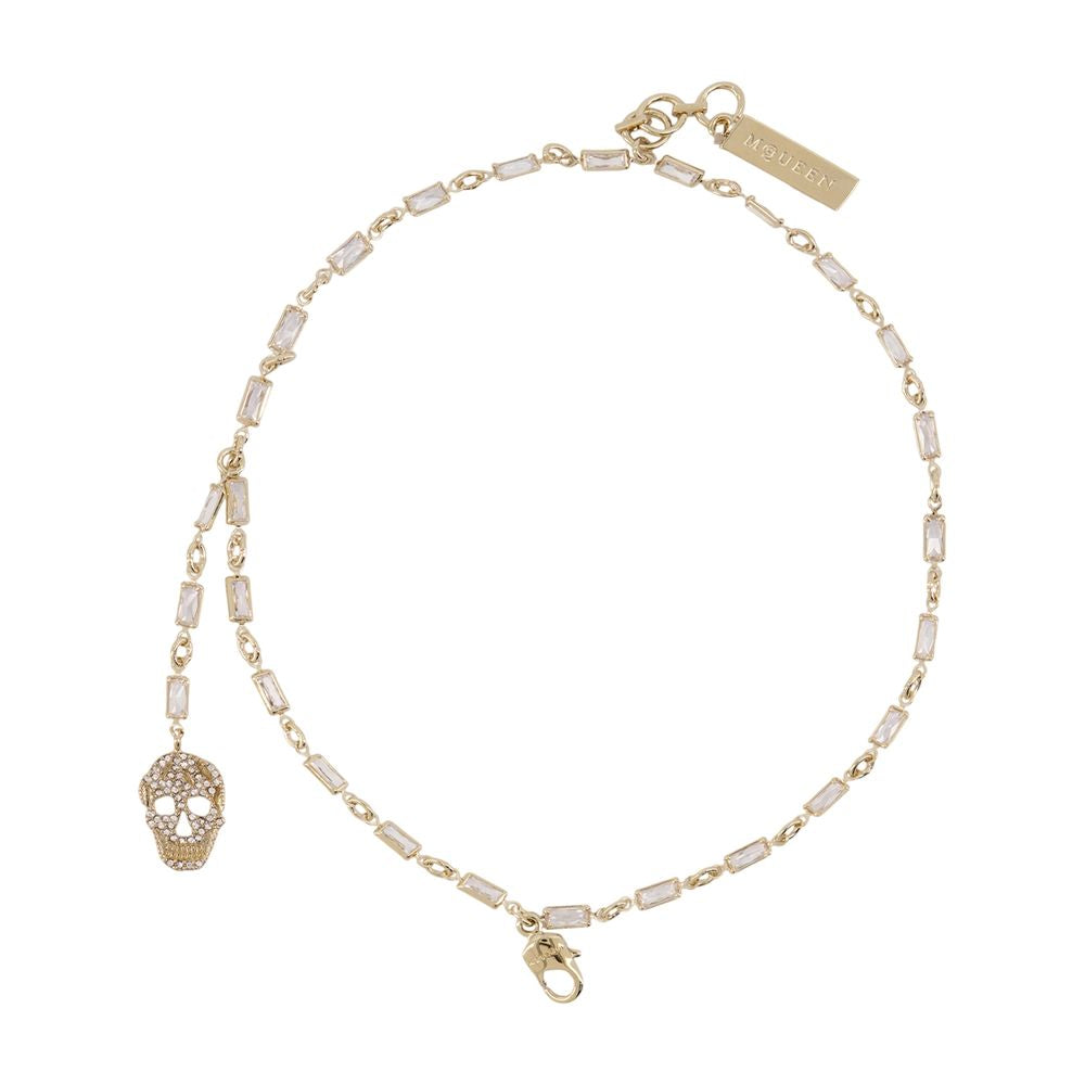Alexander McQueen Pavé Skull Bracelet — Gold
