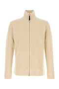 Maison Margiela Ribbed Cotton-Wool Sweater — Beige