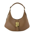Ganni Butter Leather Shoulder Bag — Beige
