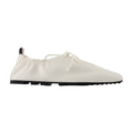 SamsøE SamsøE Lambskin Leather Ballerina Flat — White