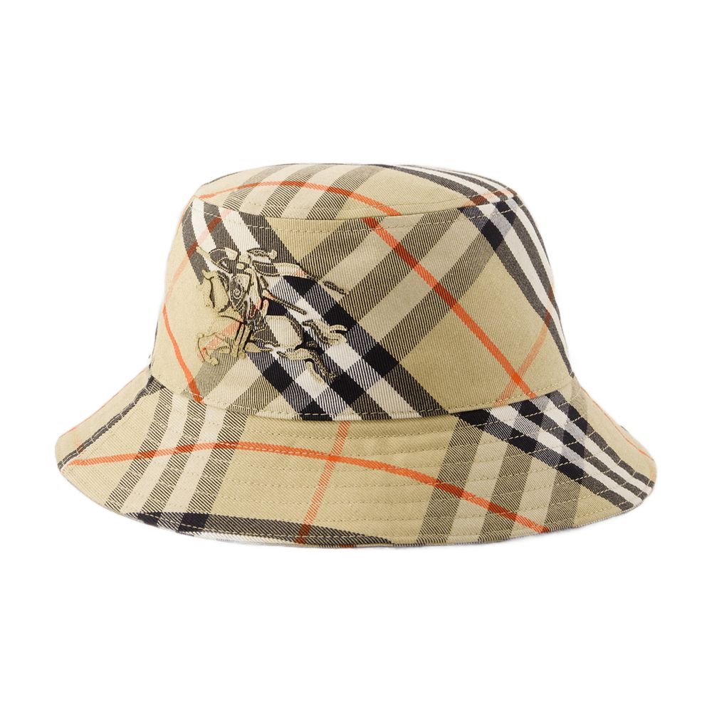 Burberry 8085726 Bias Check Bucket Hat — Beige