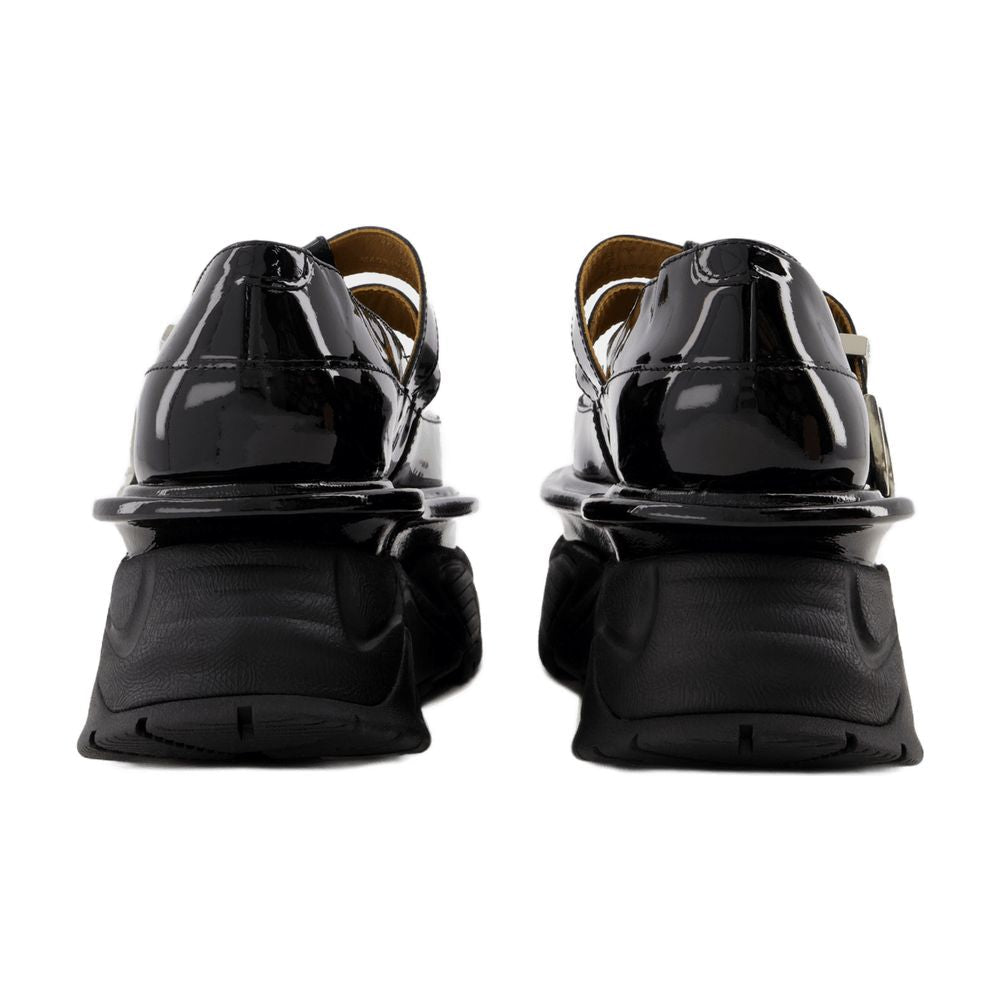 Toga Pulla Leather Patent Loafer — Black