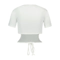 Courreges Ribbon Cut-Out Contrast T-Shirt — White