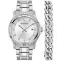 Bulova Crystal-Embellished Watch — Silver