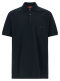 Gucci Cotton Piquet with Horsebit Embroidery Polo — Navy
